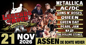 LEGENDS of ROCK Tribute Festival XL  met AC/DC, Metallica, Queen, Guns N' Roses e.v.a.