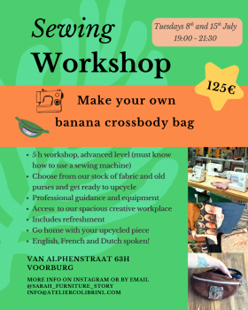 Sustainable Banana Crossbody Bag Sewing Workshop