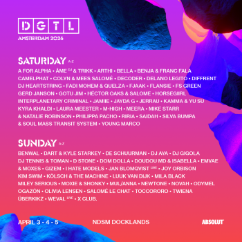 DGTL Amsterdam 2026 Zaterdag Overdag