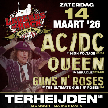 LEGENDS of ROCK Tribute Tour met AC/DC, Queen en Guns N' Roses