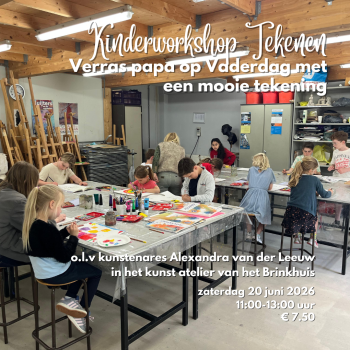 Kinderworkshop tekenen voor Papa met Alexandra van der Leeuw