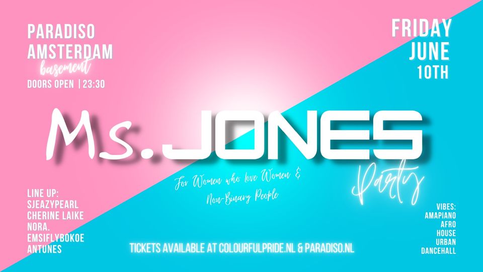 Ms.Jones Party | Paradiso Amsterdam - Basement -