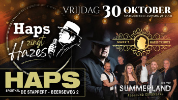 ‘HAPS LIVE! 2026’ vrijdag 30 oktober: ‘Haps zingt Hazes’