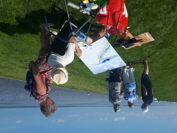 Workshop schilderen op de dijk bij Moddergat