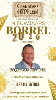 Nieuwjaarsborrel 2026 Grandcafe Het Plein