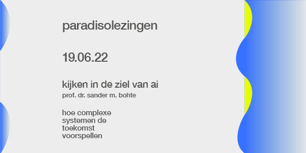 Paradisolezing 'De Voorspelling' met Sander Bohte in Paradiso