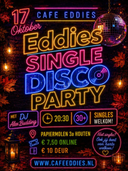 Eddies Singles Discoparty met DJ Alex Budding