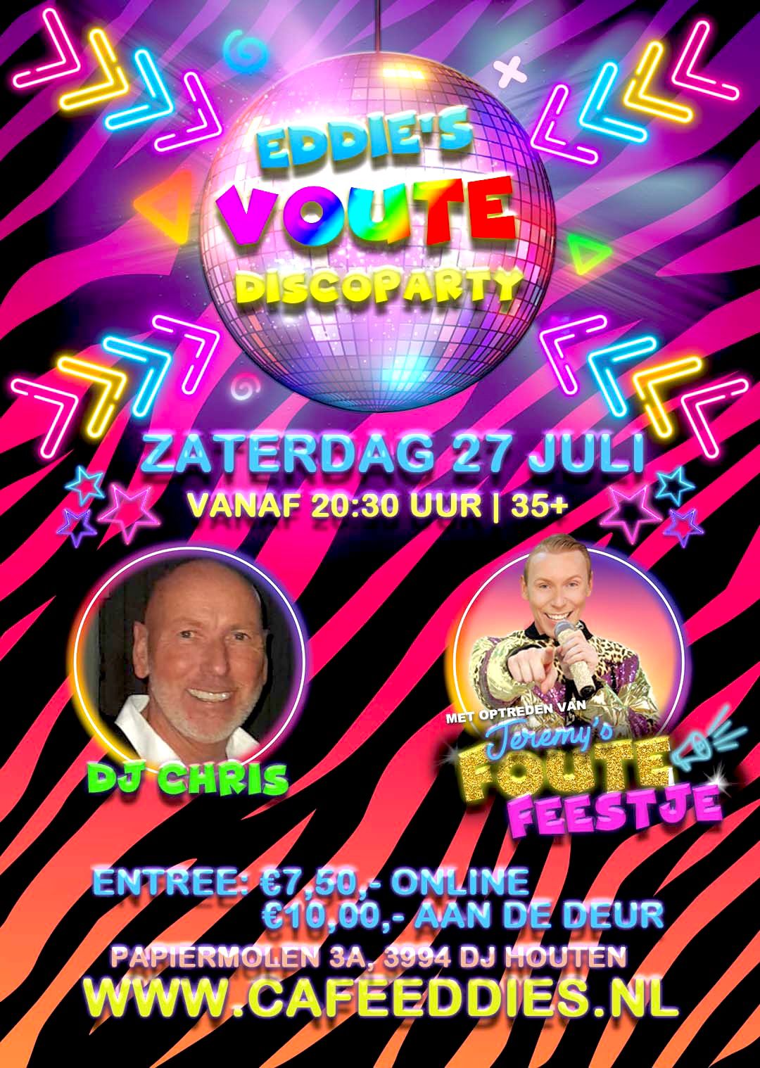 Eddie’s Voute Discoparty met DJ Chris Hazeleger en Jeremy Hazeleger