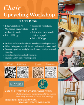 Chair Upcycling Workshop - Wood work and Upholstery