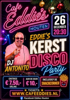 Eddie’s Kerst Disco Party met DJ Antonito