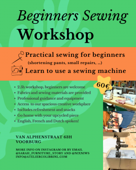 Sustainable Sewing Workshop for Beginners