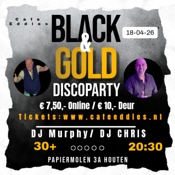 Eddie’s Black & Gold Discoparty met DJ Murphy en DJ Chris